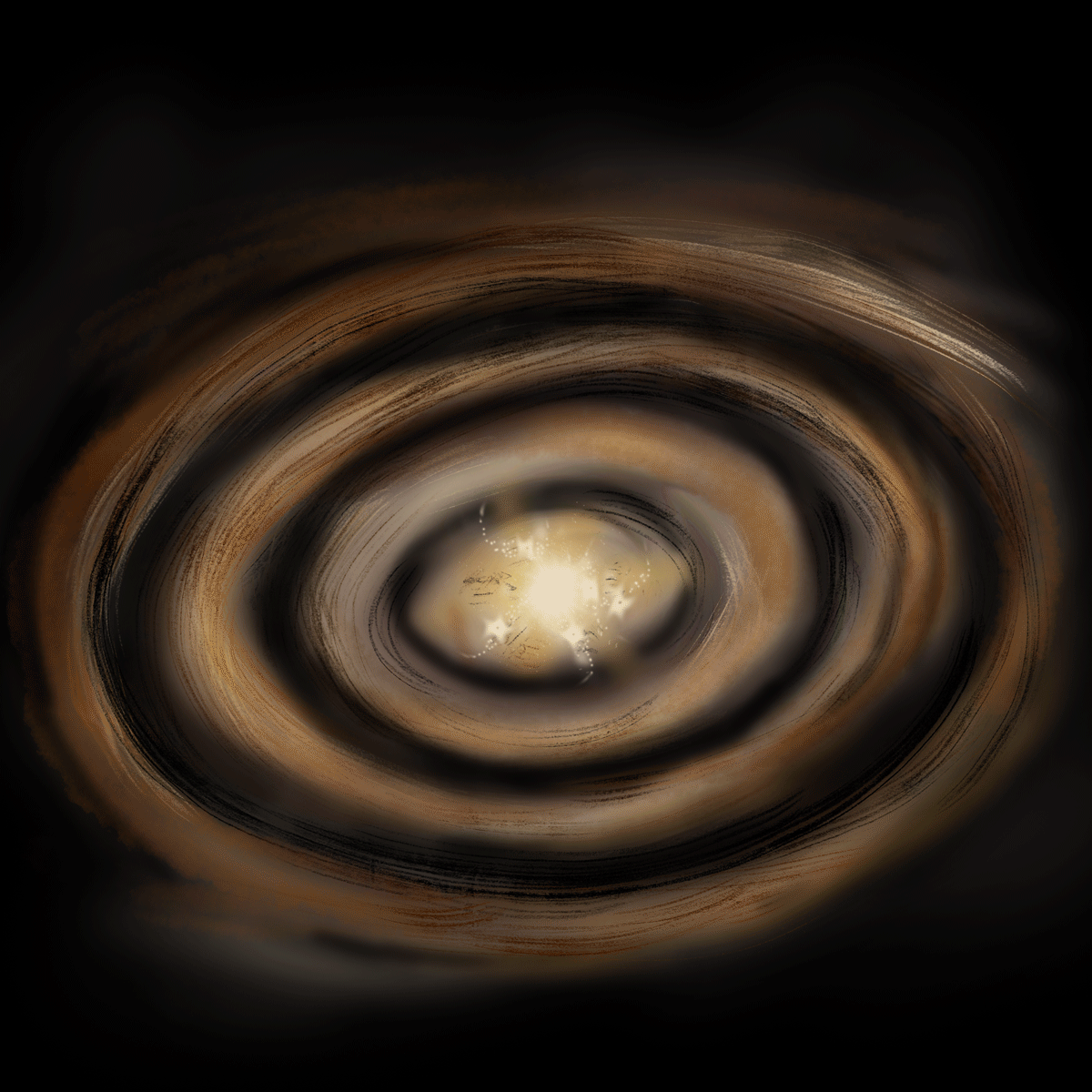 Observation view of a protoplanetary disk