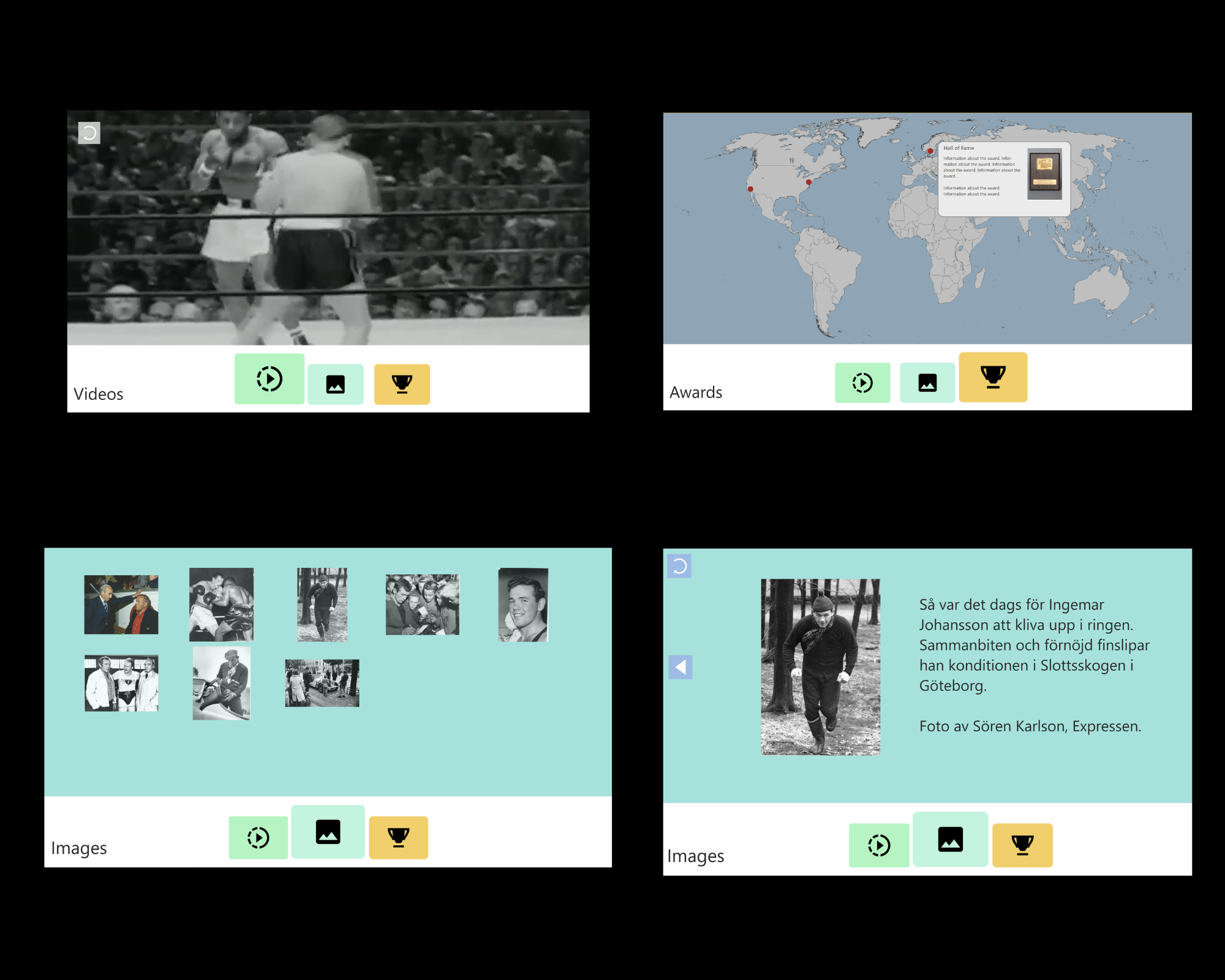 Figma prototype of the interface