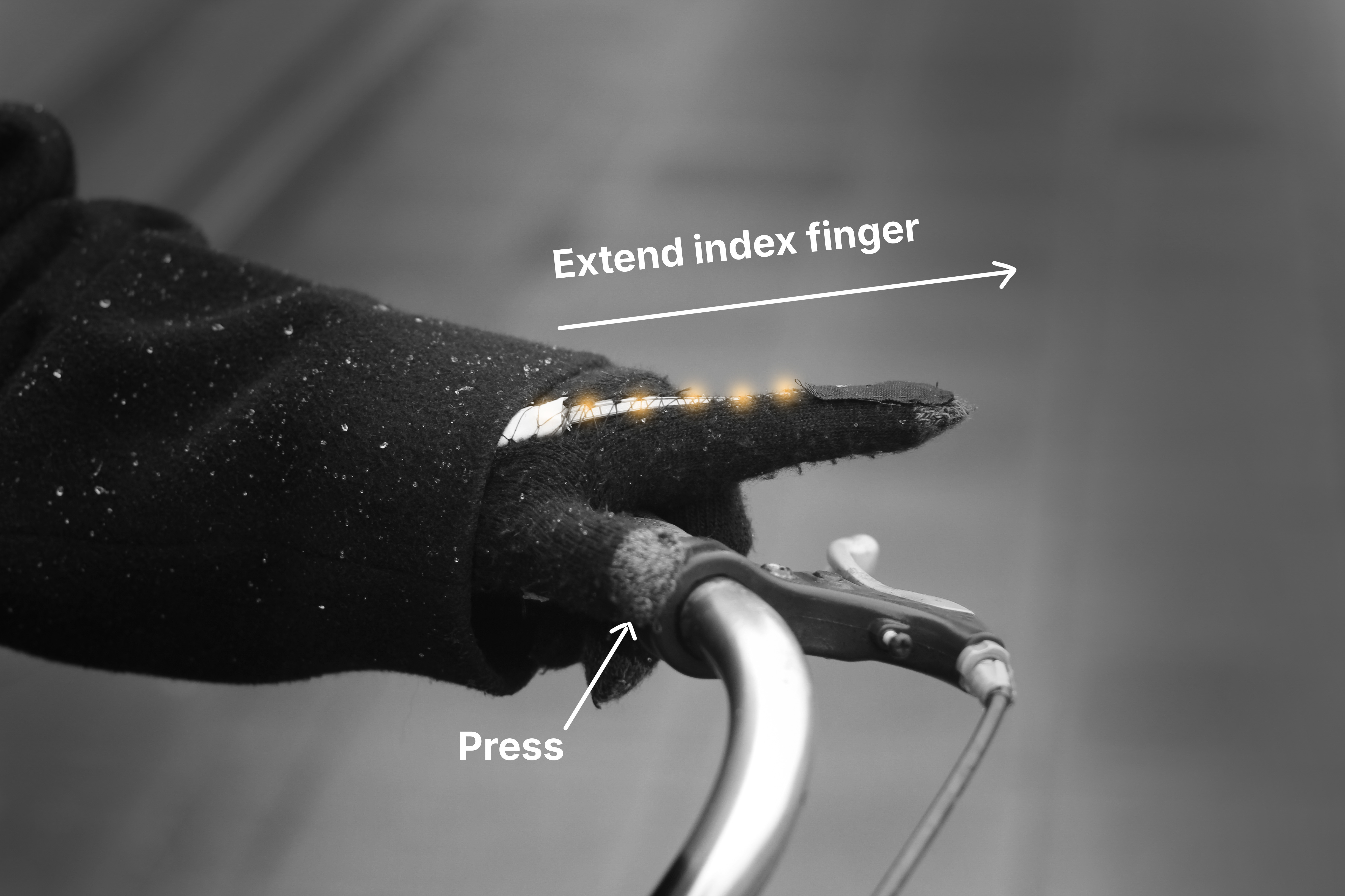 Visual feedback on glove