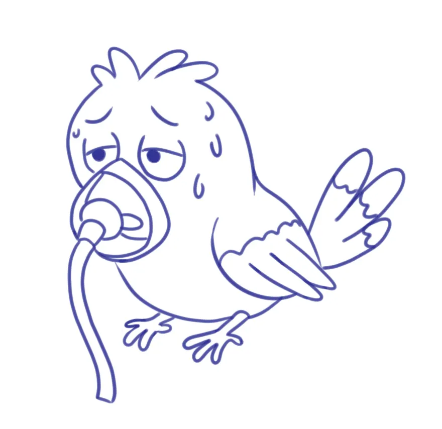 Bird illustration — animated