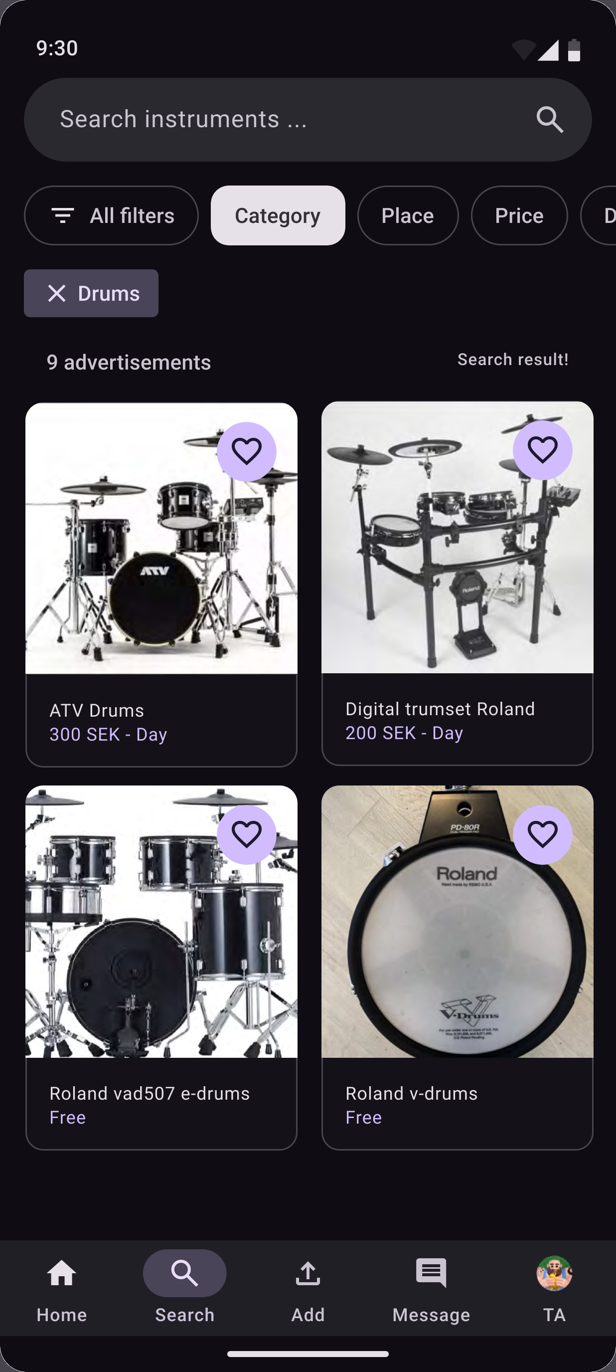 Choosing an item