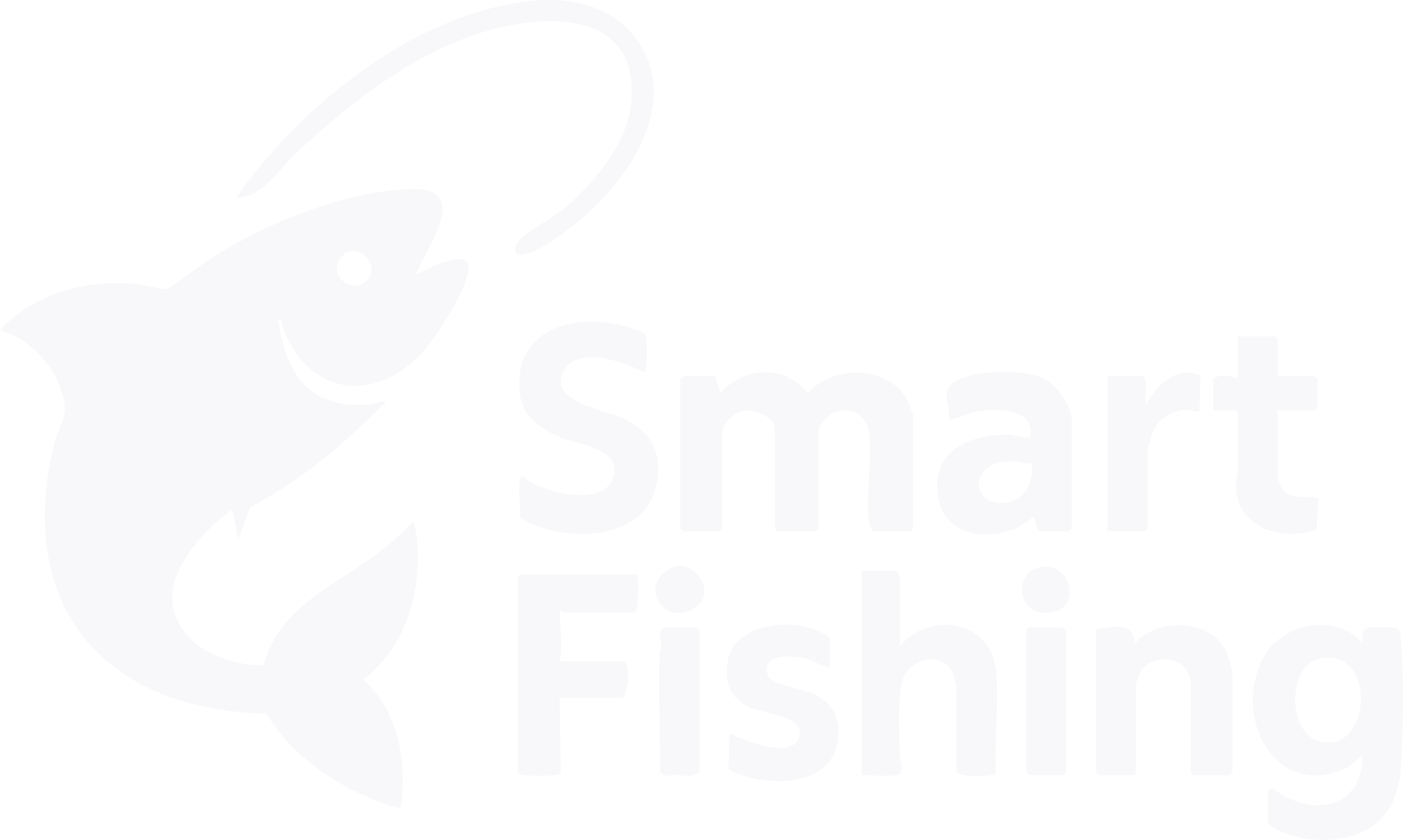 Smart Fishing logo, white on dark