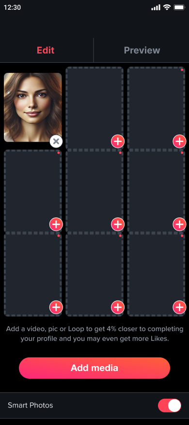 Adding profile media